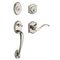 Baldwin Reserve - Columbus Handleset with Curve Door Lever with Traditional Arch Rose