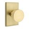 Emtek Hardware - Brass Modern - Round Door Knob With Modern Rectangular Rosette