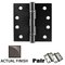4" X 4" Square Steel Heavy Duty Ball Bearing Hinge (Sold In Pairs)