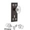 Nostalgic Warehouse - Craftsman Plate with Keyhole and Oval Fluted Crystal Glass Door Knob