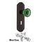 Nostalgic Warehouse - Complete Mortise Lockset with Keyhole - Deco Plate with Crystal Emerald Glass Door Knob
