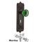 Nostalgic Warehouse - Complete Mortise Lockset with Keyhole - Egg & Dart Plate with Crystal Emerald Glass Door Knob