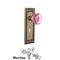 Nostalgic Warehouse - Complete Mortise Lockset with Keyhole - Mission Plate with Waldorf Pink Door Knob