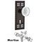 Nostalgic Warehouse - Complete Mortise Lockset with Keyhole - Craftsman Plate With Crystal Meadows Knob